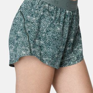 Outdoor Voices Relay Shorts in Pebble Green